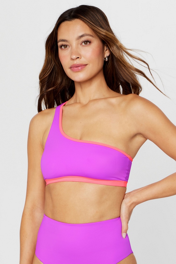 One-Shoulder Swim Top