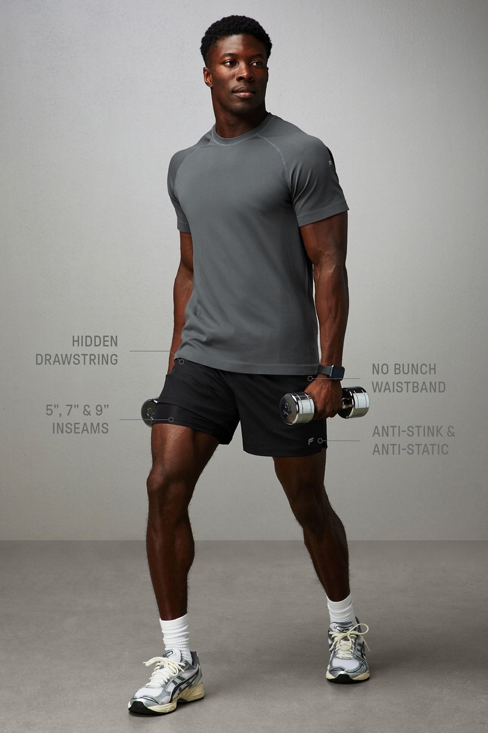 Beck and call セットアップ Size L The Fundamental Short II Lined 5in - Fabletics