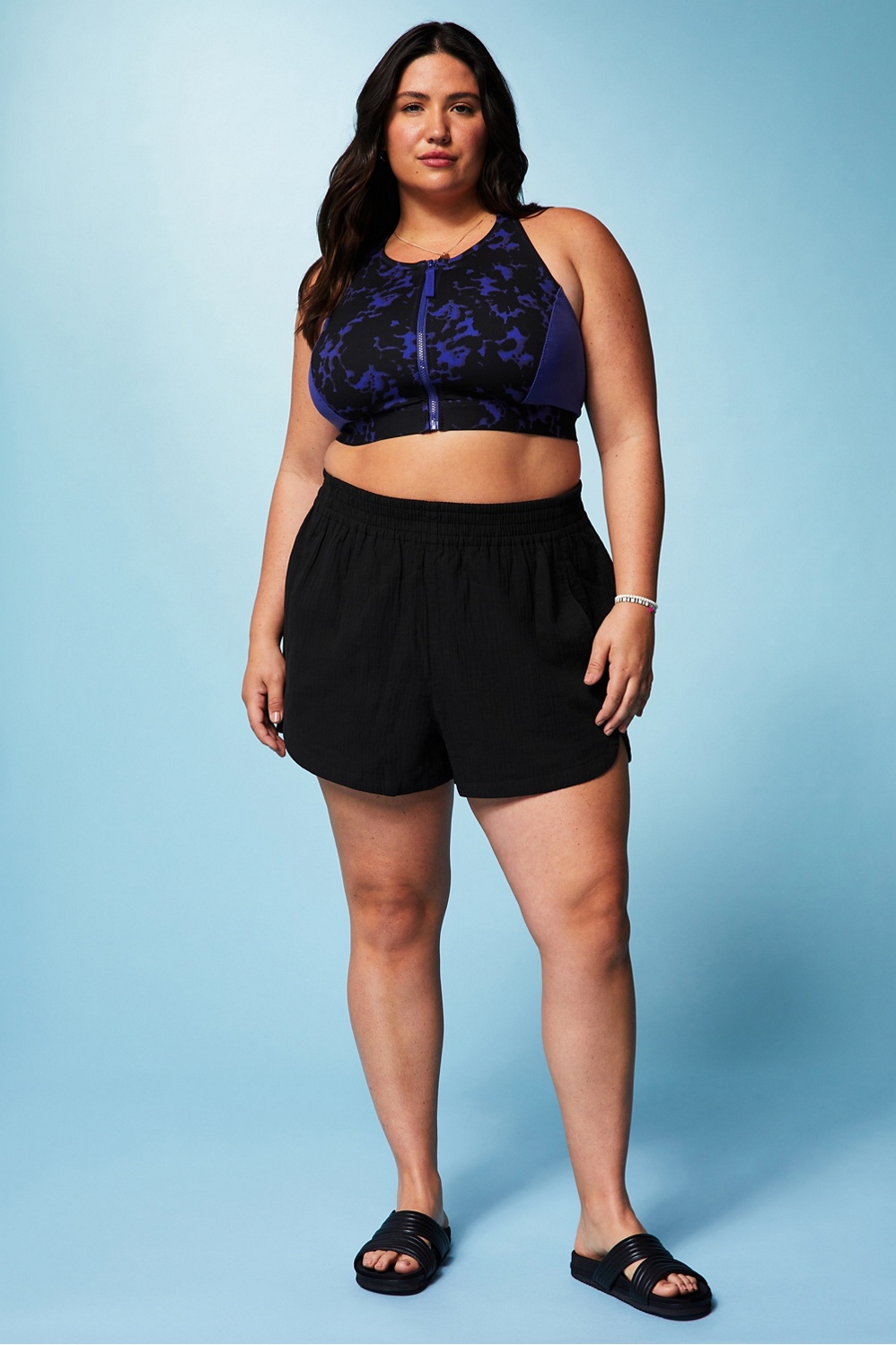 Cotton Voile High-Waisted Short