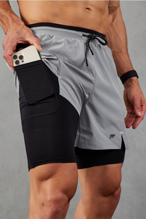 Men's Quick Dry Running Shorts with Mesh Liner - No UK