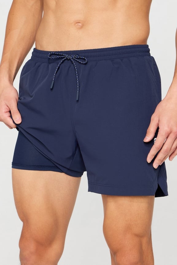 Mens blue swim trunks on sale