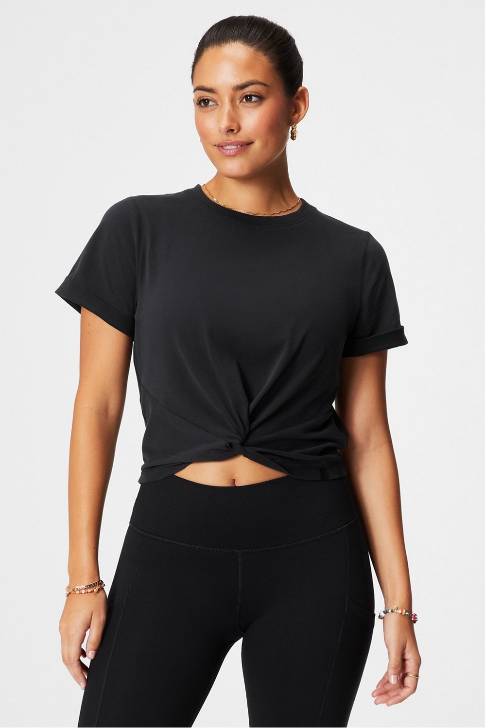 100% Cotton Front-Twist Tee - Fabletics