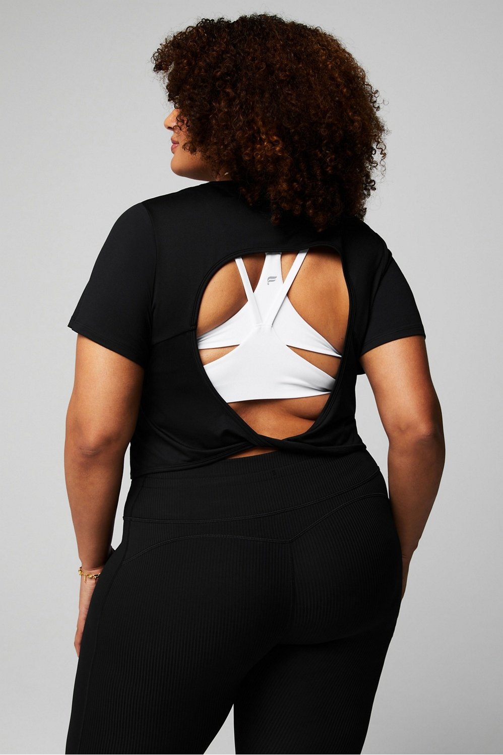 Dry-Flex Open Back Twist Short-Sleeve Tee