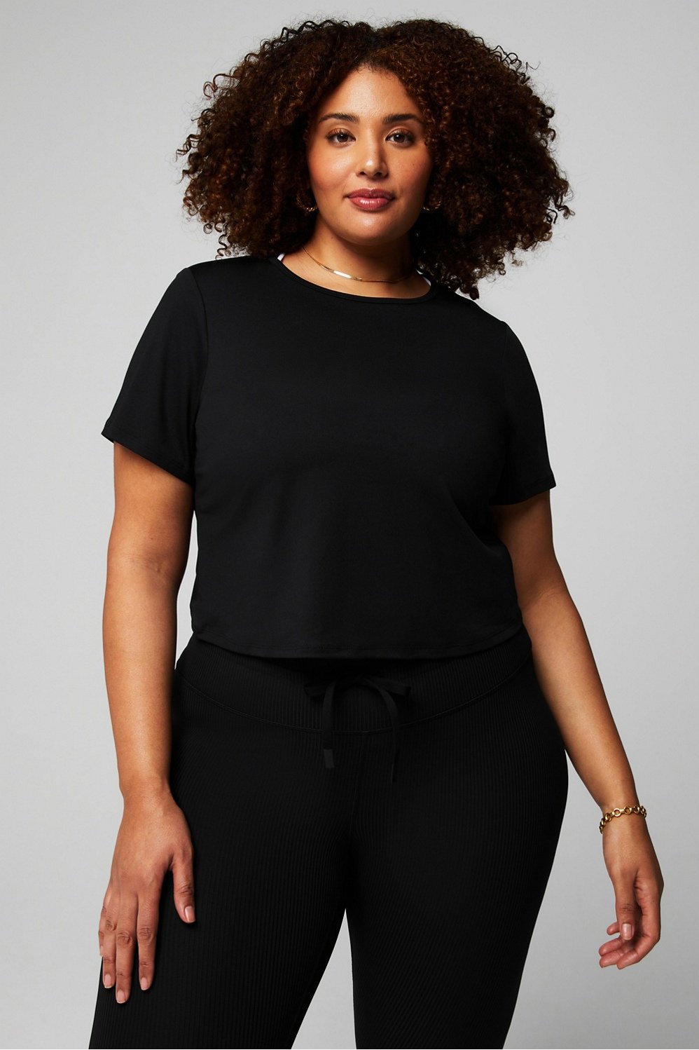 Dry-Flex Open Back Twist Short-Sleeve Tee