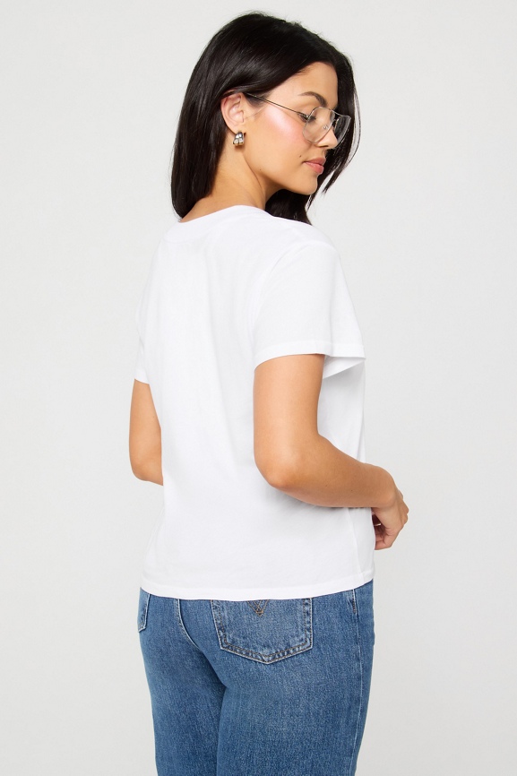 100% Cotton V-Neck Tee
