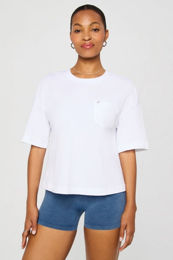 Camiseta con bolsillo de algodón grueso