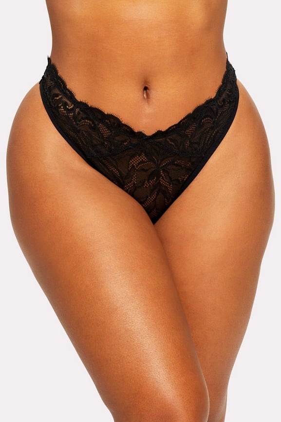 SPANX Lace Thong in Black