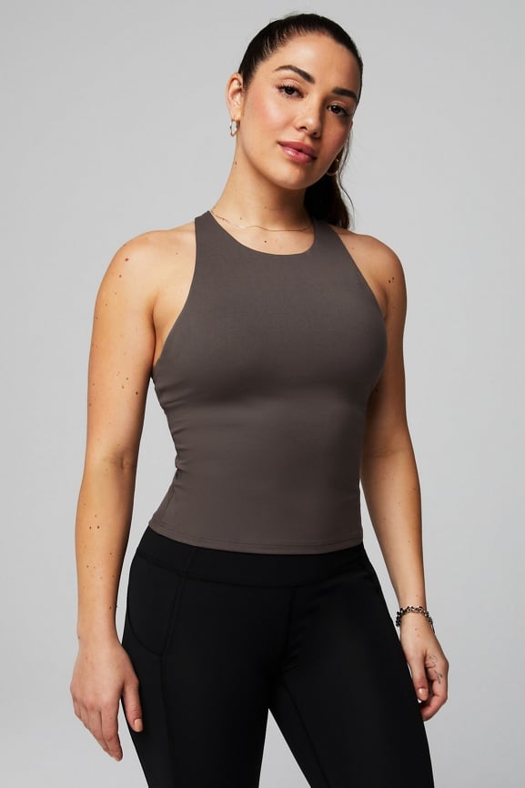 Anywhere Shine Built-In Bra Tank - Fabletics Canada
