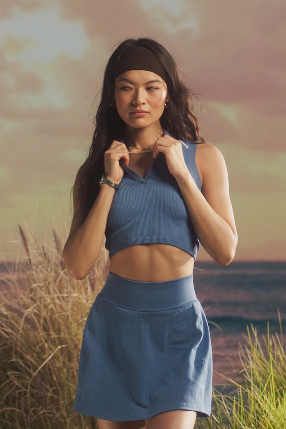 Seamless Polo Cropped Tank