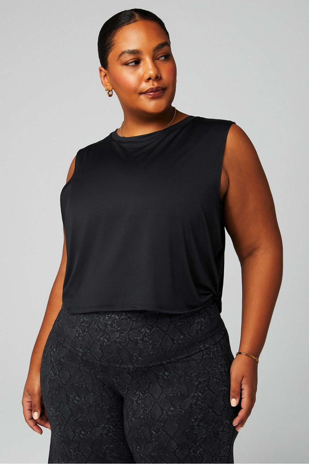 Dry-Flex Cropped Twist Tank-image