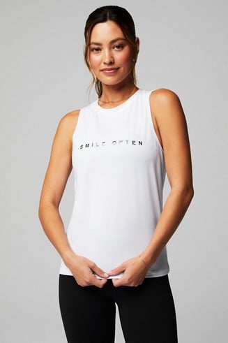 Women's Active Ribbed Tank Top - All in Motion Light Heather Brown