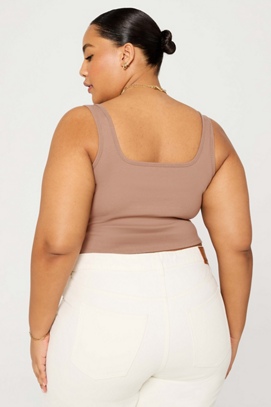 Daily Rib Cropped Square Neck Tank - Fabletics