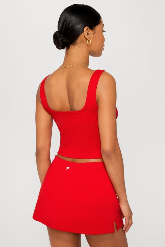 Daily Rib Cropped Square Neck Tank