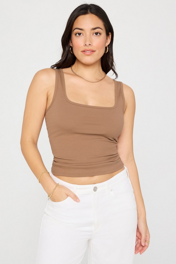 Daily Rib Square Neck Tank