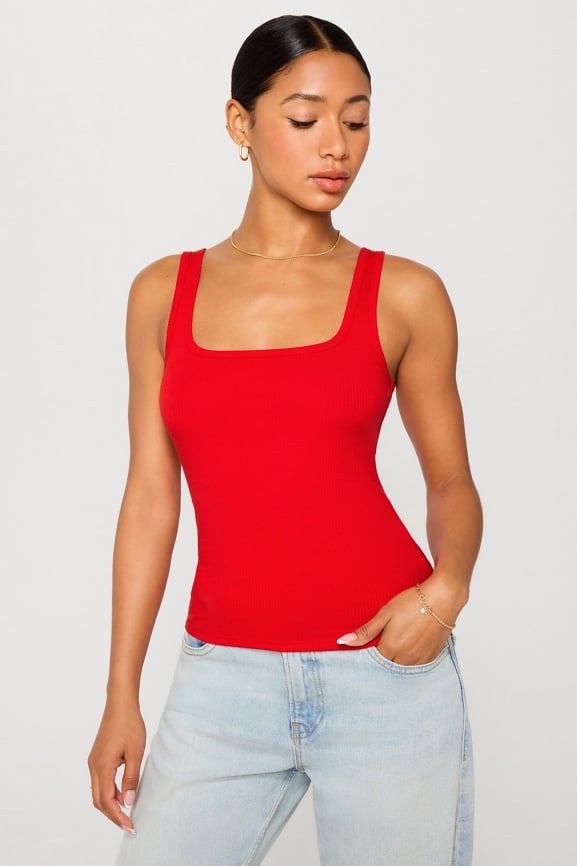 Daily Rib Square Neck Tank - Fabletics Canada