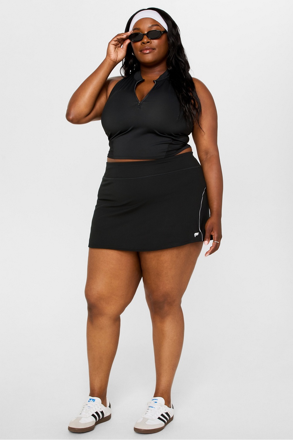 Half-Zip Active Cropped Tank