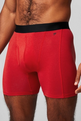 VSERETLOON 4 Pieces of Large Size Men's Underwear Shorts red