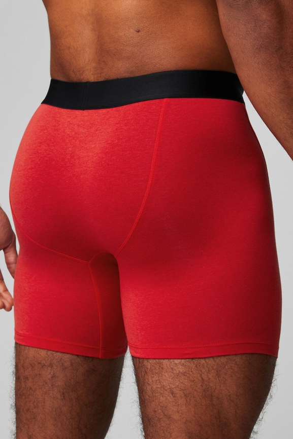SHEATH V Men's 8 Sports Performance Boxer Brief - BLACK & RED - XS  (24-26) at  Men's Clothing store
