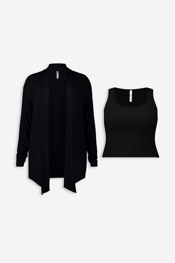 Soft Rib Cardigan Set